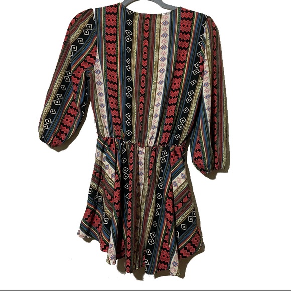 Khloe California Multi-Colored Flare Romper Size S - Picture 3 of 6